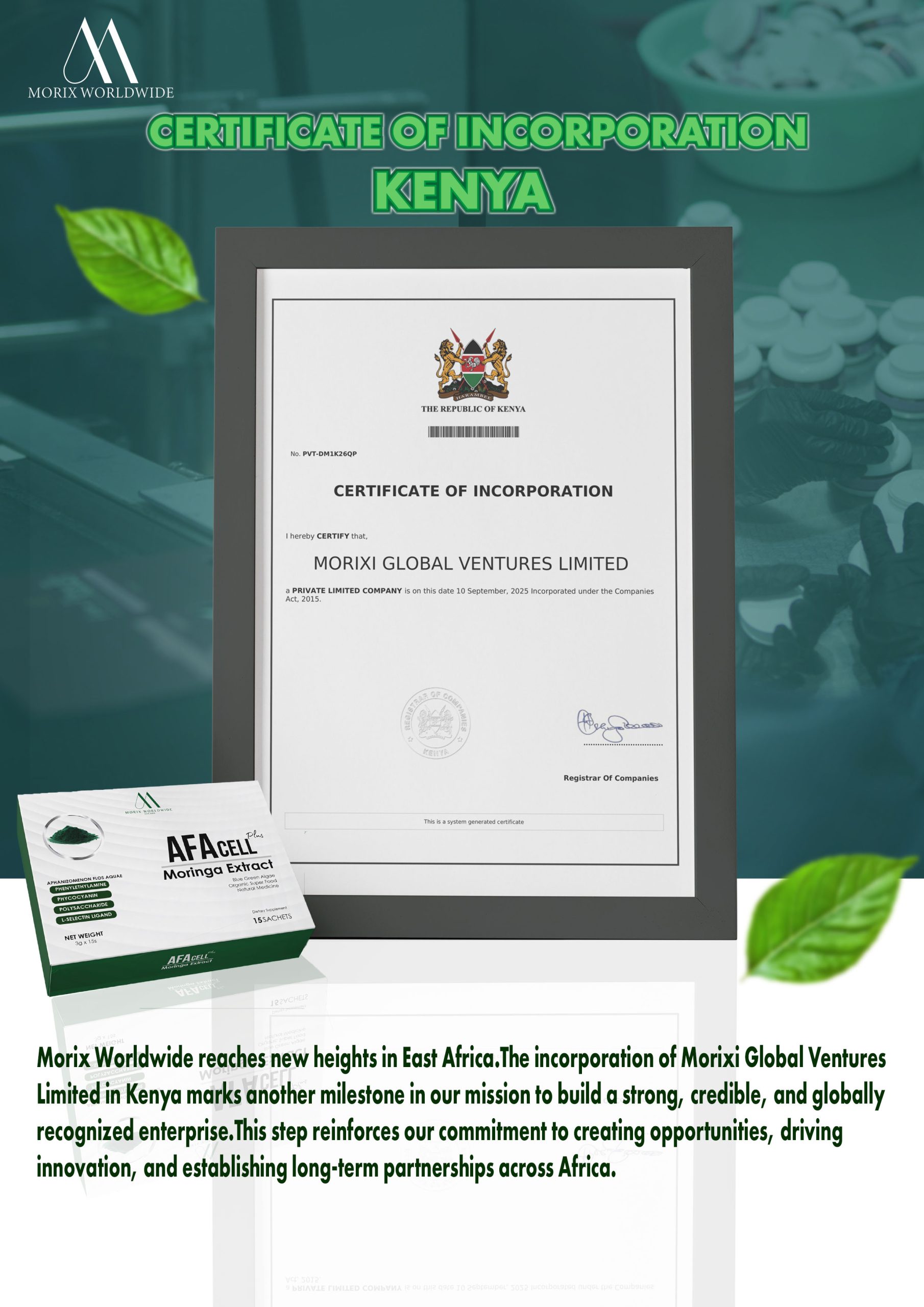 CERTIFICATE OF KENYA